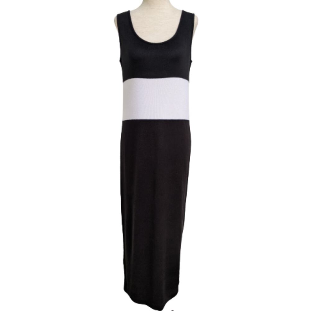 St. John Sport Color Block Knit Maxi Dress S